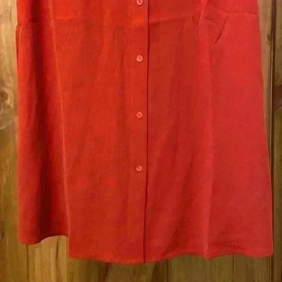 Eileen Fisher Woman’s Sleeveless Silk Tunic In Red Cinnabar XS/TP NWT - Picture 2 of 6